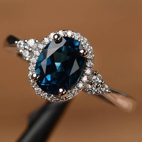 🆕️ Blue Sapphire 925 ring - 8 - Picture 4 of 7